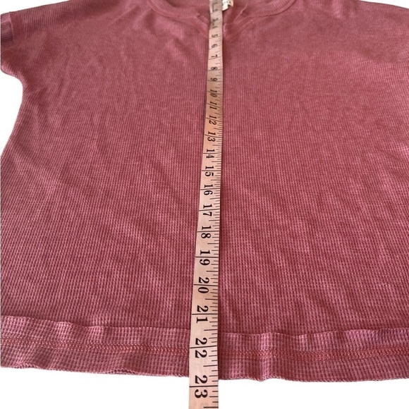 NEW BAEA Los Angeles Pink Waffle Knit Splitneck Pullover with Wide Sleeve NEW - Picture 12 of 16